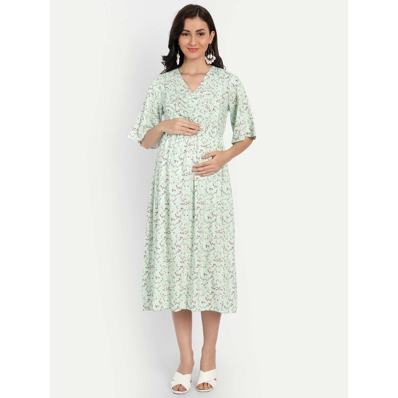 Aaruvi Ruchi Verma Green Maternity Dress (S)