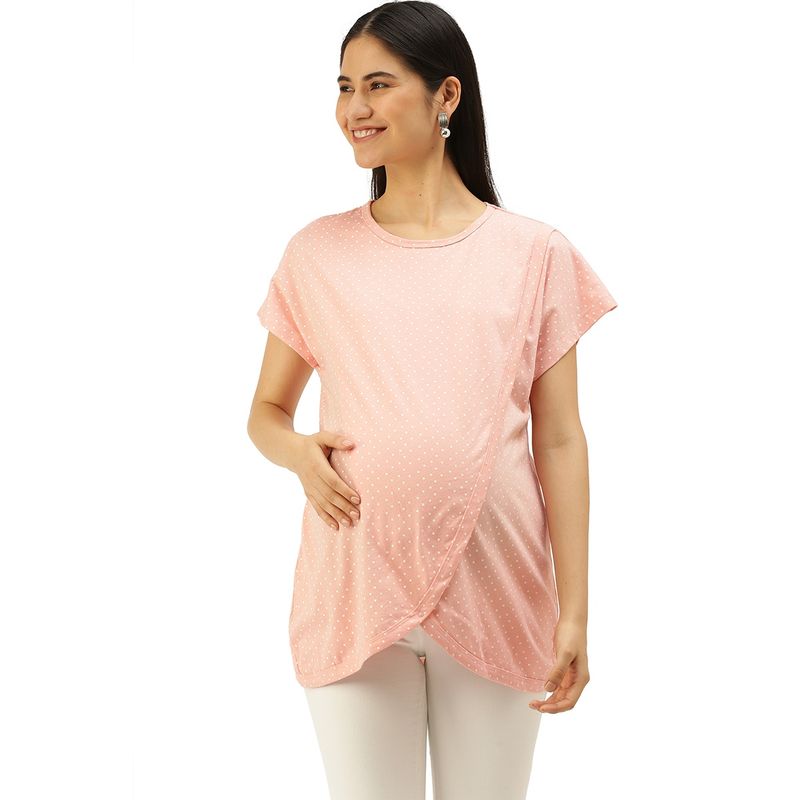 Nejo Feeding - Nursing Maternity Sleep Tops - Pink (S)