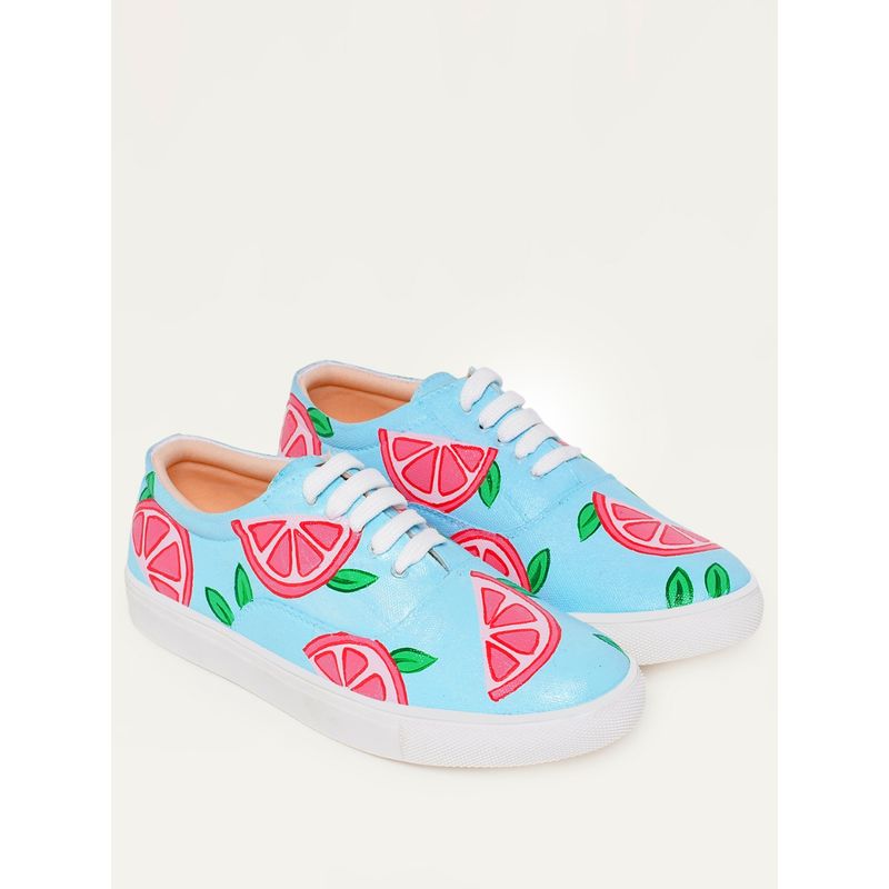 The Quirky Naari Grape-Scape Sneakers Blue & Pink (EURO 36)