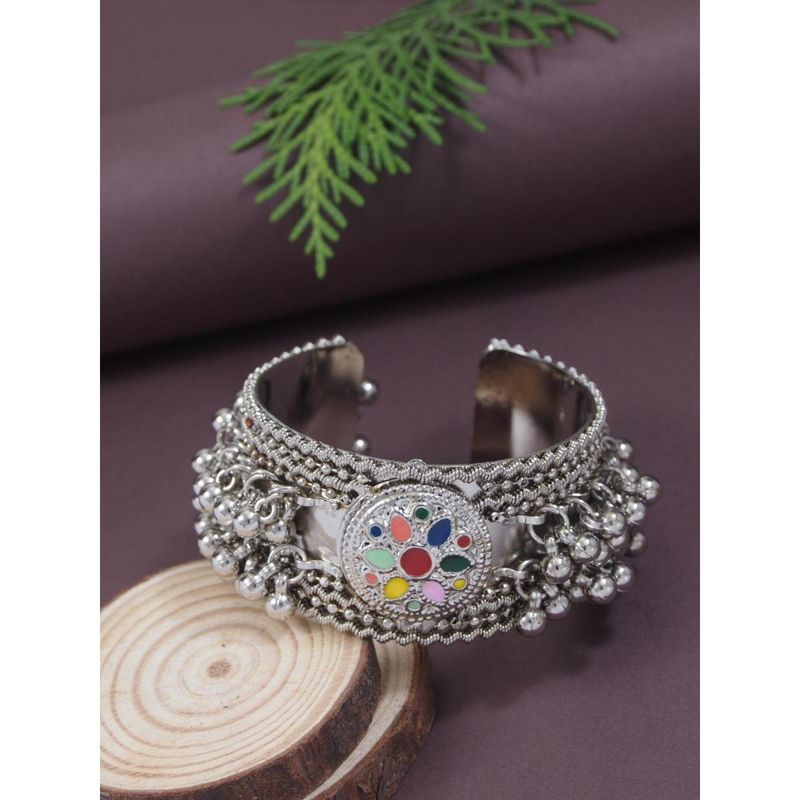 Navratri Ethnic Silver Oxidised Afghani Style Trending Jhumka Earrings For Women & Girls