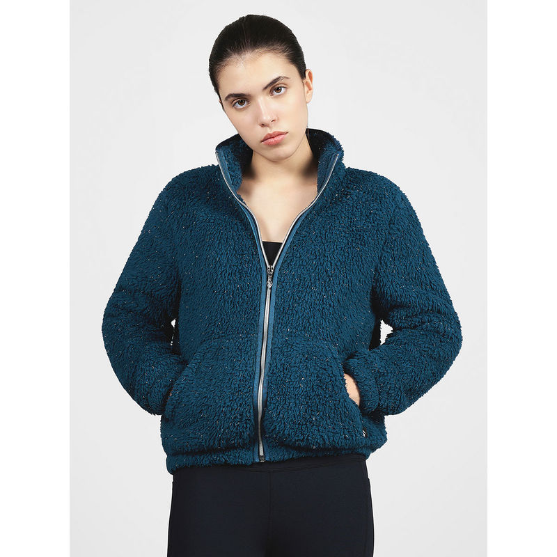 SKECHERS Go Shine Teal Sherpa Jacket (S)