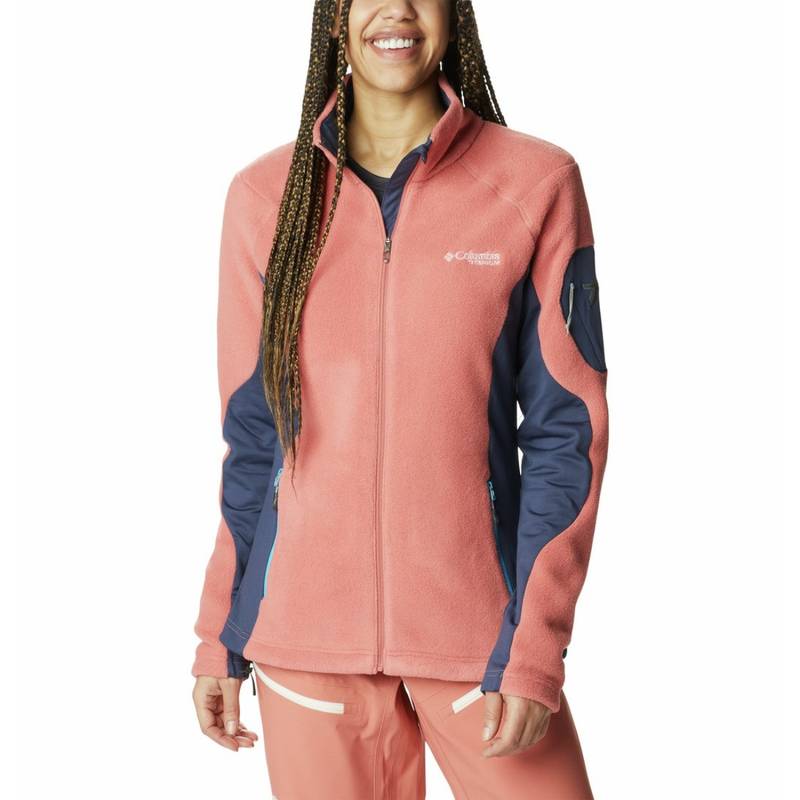 Columbia Womens Red Omni-Wick Titan Pass 2.0 II Fleece Jacket (S)