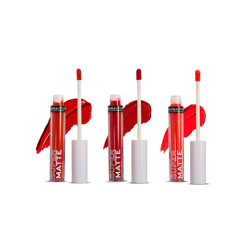 Makeup Revolution Relove Supermatte Liquid Lip Set Heat
