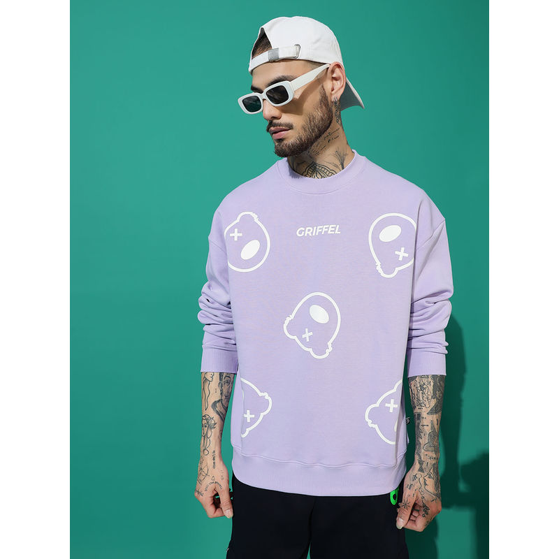 Griffel All Over Teddy Oversized Mauve Sweatshirt (S)