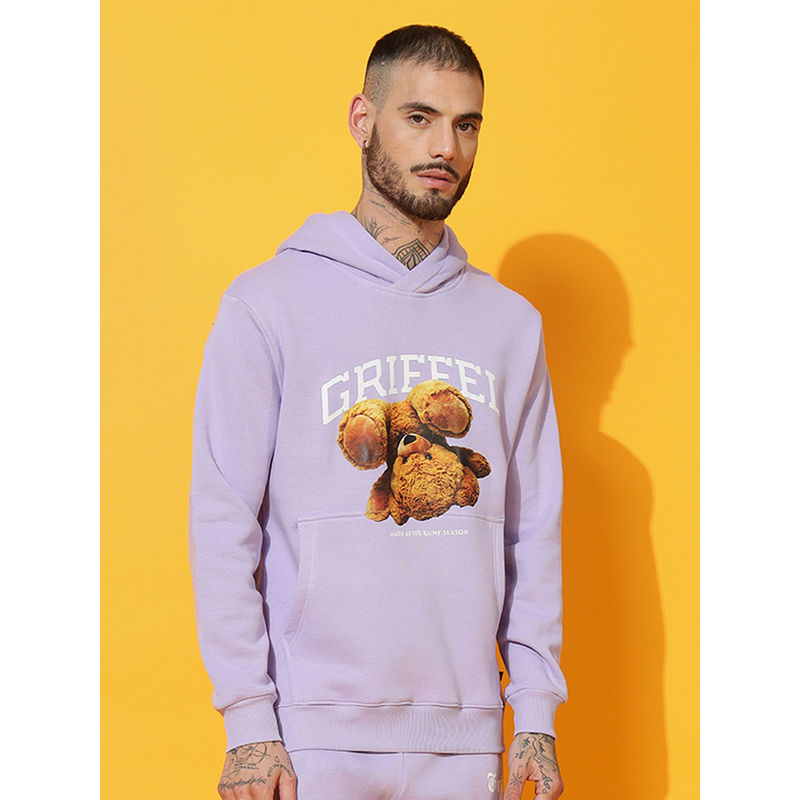 Griffel Upside Teddy Regular Fit Lavender Hoodie (2XL)