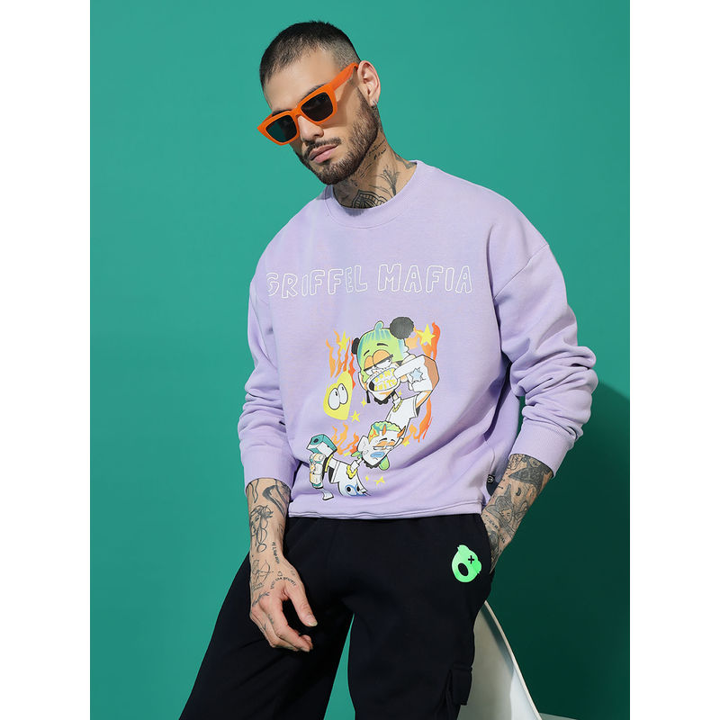Griffel Mafia Oversized Lavender Sweatshirt (S)