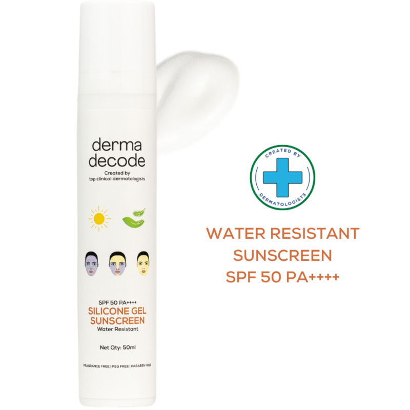 Derma Decode Silicone Waterproof Sunscreen for Swimming Pool Beach SPF 50 PA++++ Dry and Oily Skin