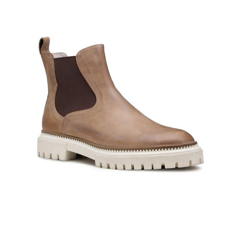 Mille Dollari Men Beige Chelsea Boots (UK 5)