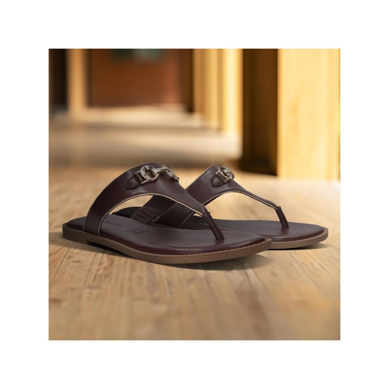 BAGATT Women Goldy Dark Brown & Gold Flats (EURO 38)