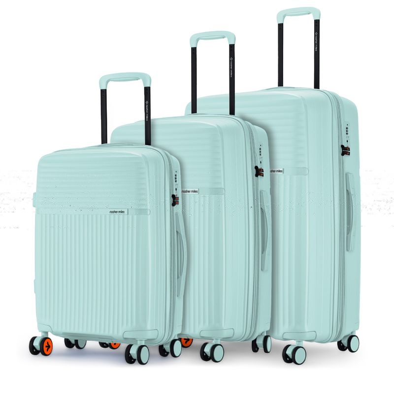 Nasher Miles Krabi Hard-Sided Polypropylene Cool Green Mint Trolley Bag (S)