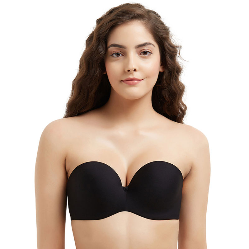 Wacoal Basic Mold Padded Wired Half Cup Strapless T-Shirt Bra - Black (38B)