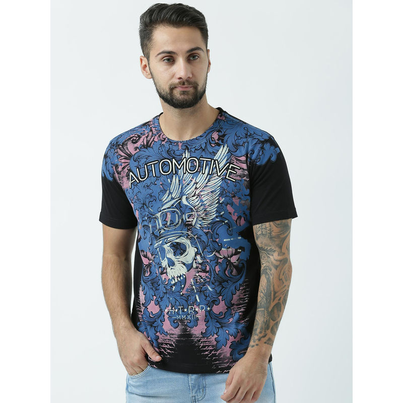 Huetrap Mens Black Short Sleeve T-Shirt (M)