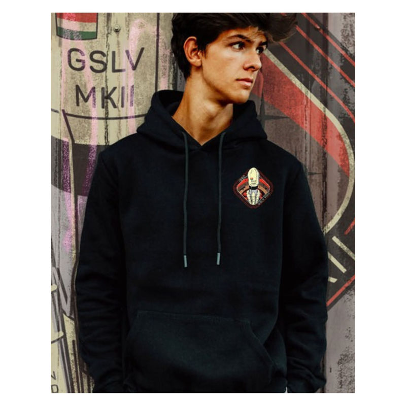 A47 Black Night launch GSLV MKII Hoodie (Without Zip) (2XL)