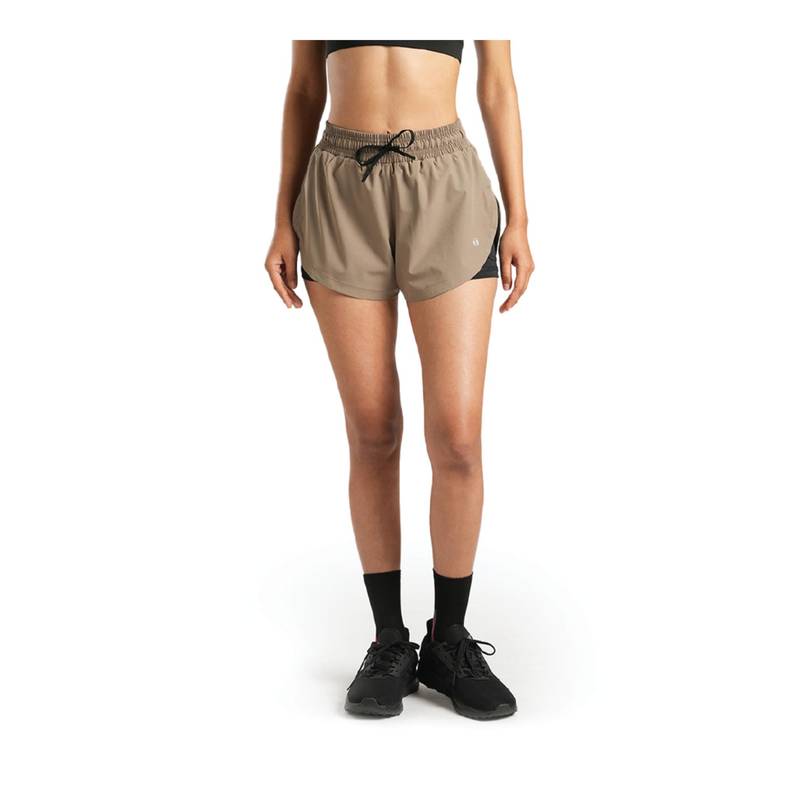 Tego Beige Polyester Solid Women Shorts (XS)
