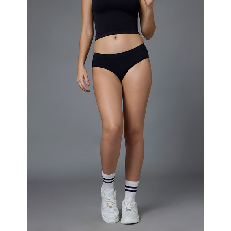 FEIER Black Solid Classic Logo Hipster (L)