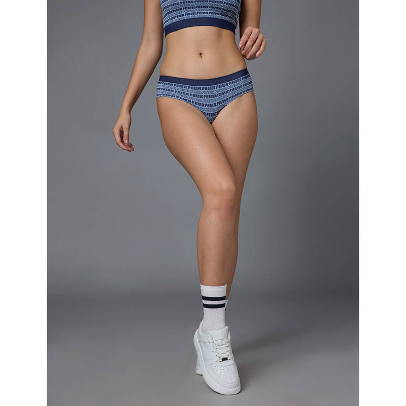 FEIER Navy Blue Printed On Feier Hipster (XS)