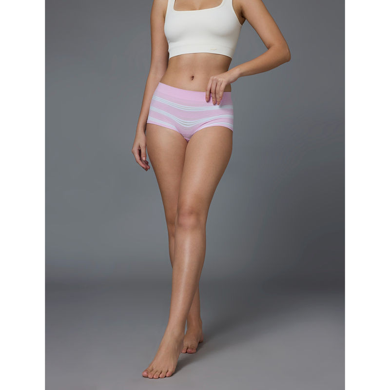 FEIER Pink Sheer Stripe Boyshort (S)