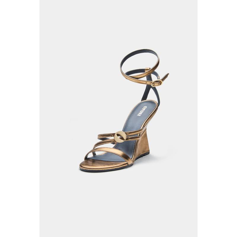 Oroh Angelina Wedges Heels - Bronze (EURO 37)