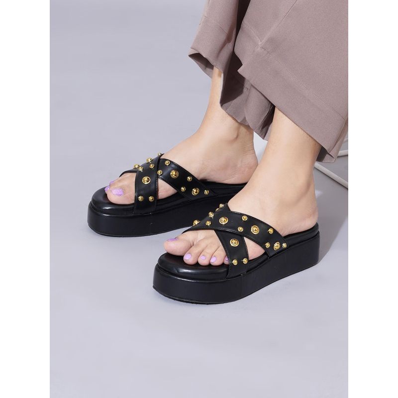 HVNLY by Shoetopia Black Platform Heels (EURO 36)