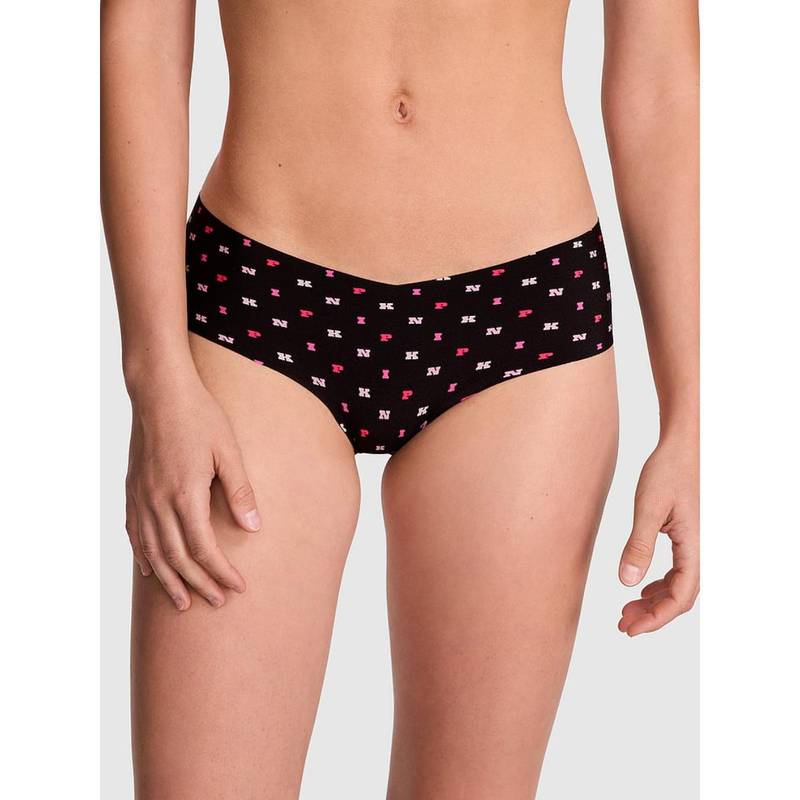 Victoria's Secret PINK No-Show Seamless Hip Hugger Panty - Black (XS)