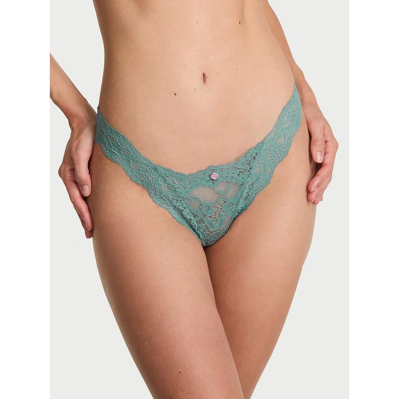 Victoria's Secret Green Dream Angels Lace Brazilian Panty (XS)