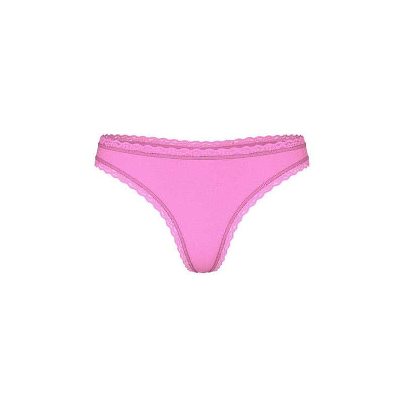Victoria's Secret Pink The Lacie Cotton Lace-Waist Thong (S)