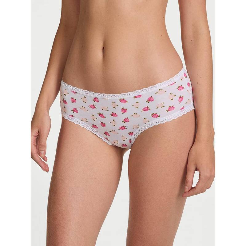 Victoria's Secret Multi-Color The Lacie Cotton Lace-Waist Cheeky Panty (XS)
