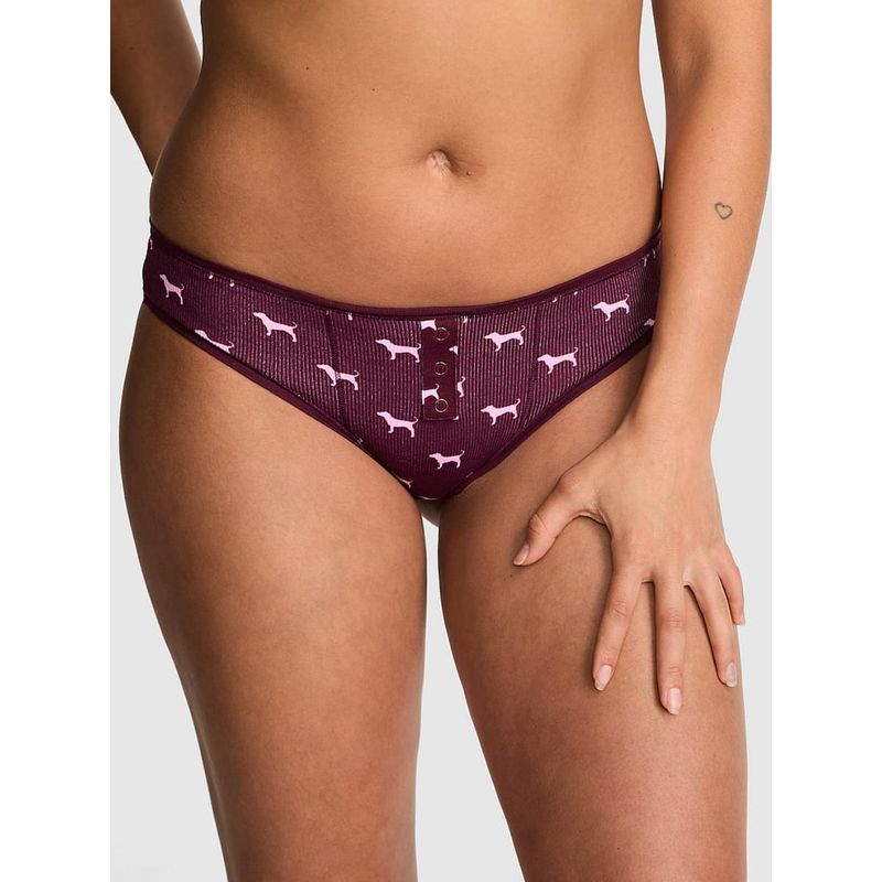 Victoria's Secret PINK Cotton Cheeky Panty - Wine (XS)