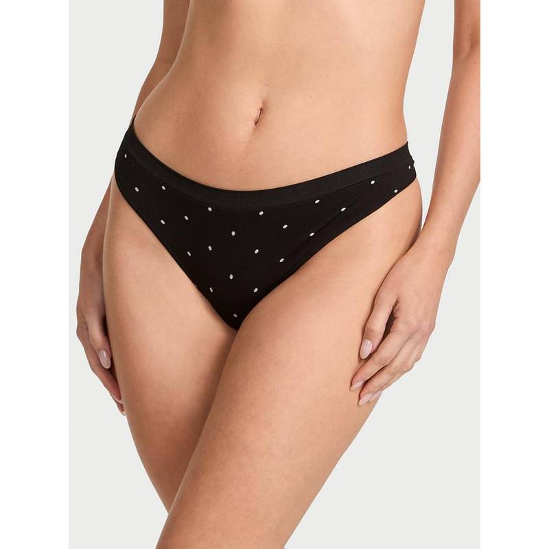 Victoria's Secret Black Seamless Thong Panty (XS)