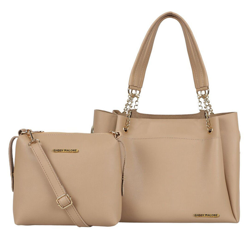 Buy Bagsy Malone Beige Women Tote Combo Set Of 2 Online