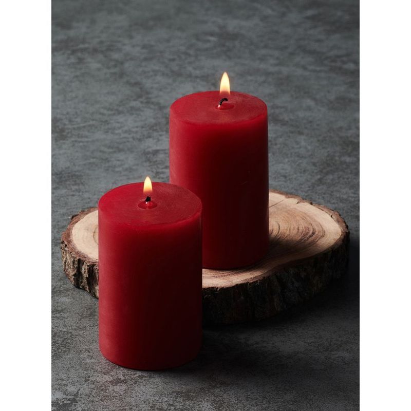 Pure Home + Living Red Set of 2 Solid Pillar Candle Buy Pure Home
