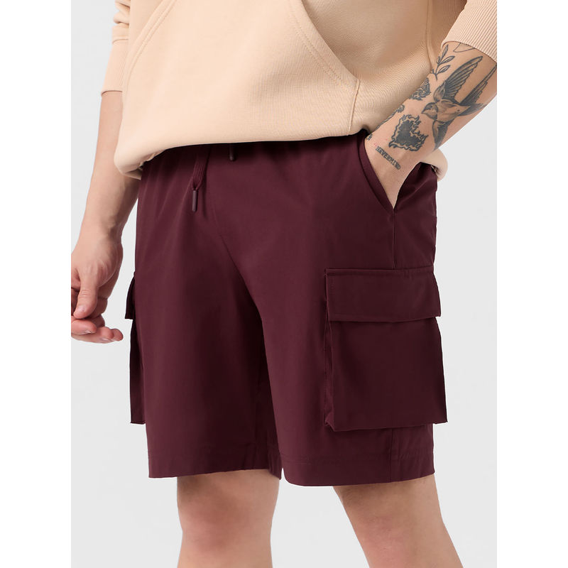 The Souled Store Originals Solids: Men Maroon Shorts (30)
