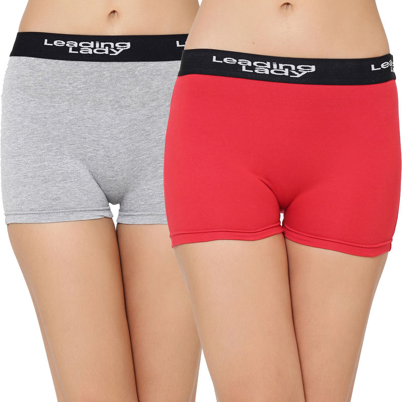 Leading Lady Pack Of 2 Pcs Colourful Briefs - Multi-Color (S)