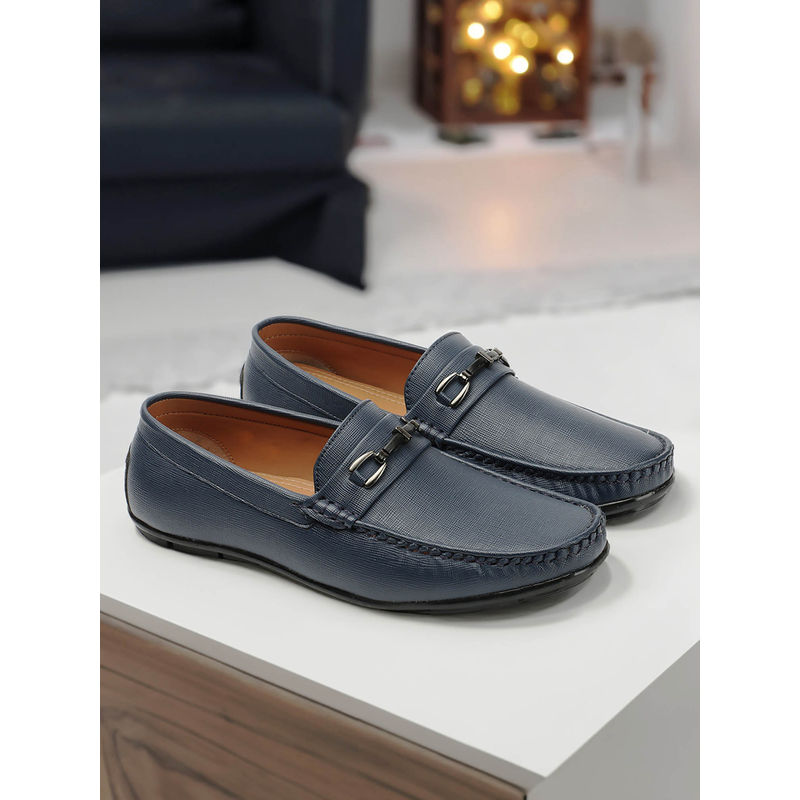 Carlton London Mens Stylish Navy Color Party Wear Slip On Loafers (EURO 41)