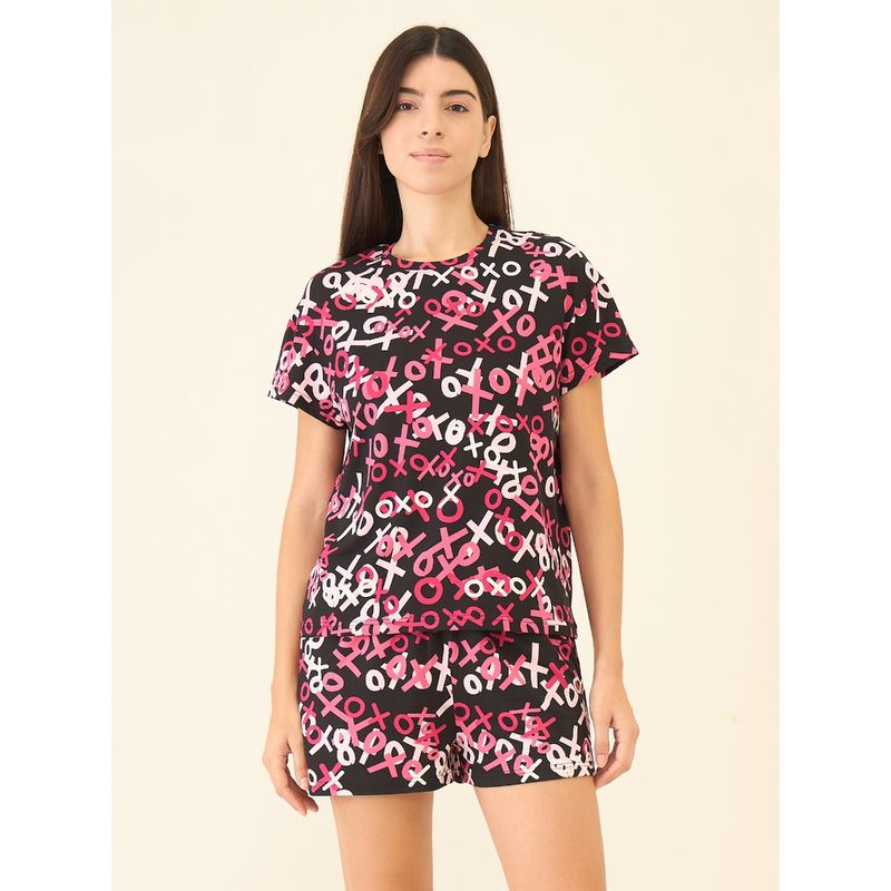 Sweet Dreams Women Printed Shorts with T-Shirt (Set of 2) (S)