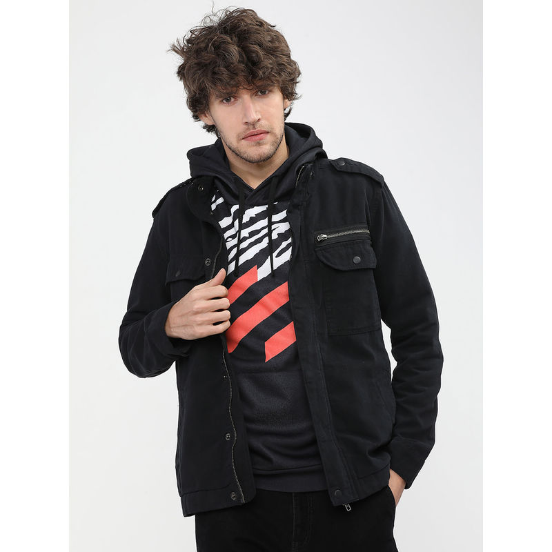 HIGHLANDER Men Black Tailored Jacket (M)