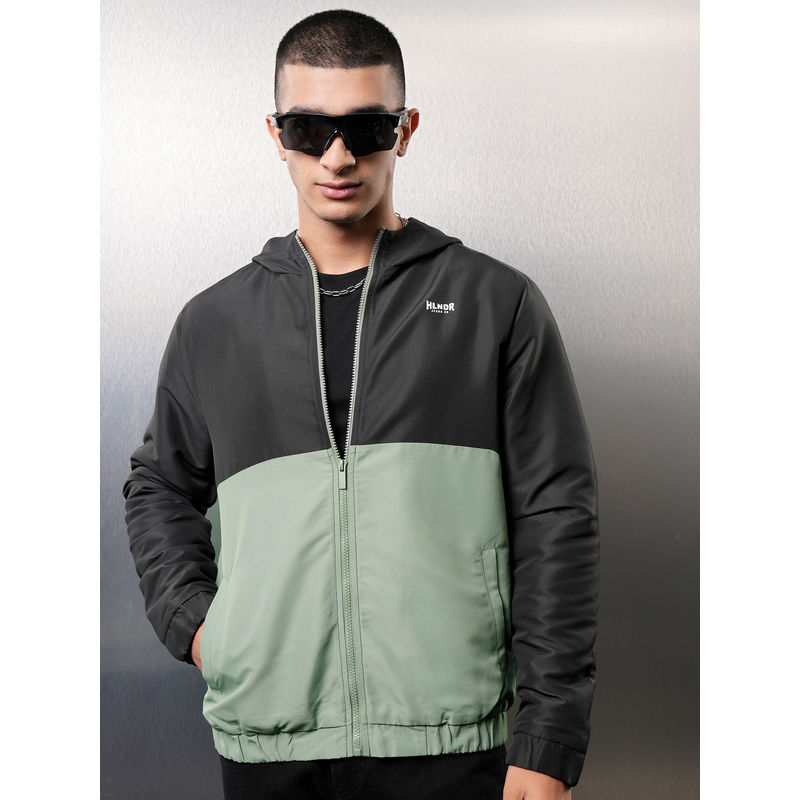 HIGHLANDER Men Regular Fit Colour Blocked Bomber Jacket (M)