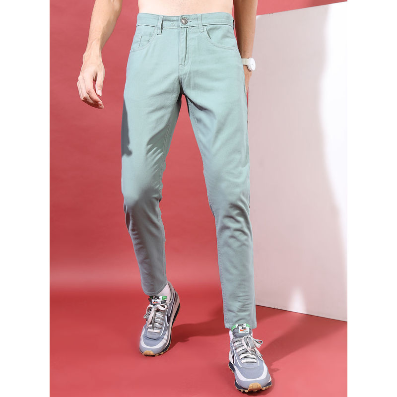 HIGHLANDER Men Sea Green Chinos (32)