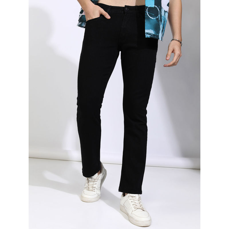 HIGHLANDER Men Black Straight Fit Jeans (30)