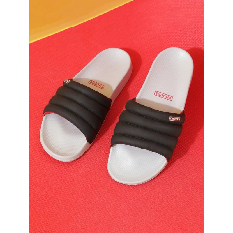 Chupps Bandwidth Sliders Men Casual Sliders Black (UK 10)