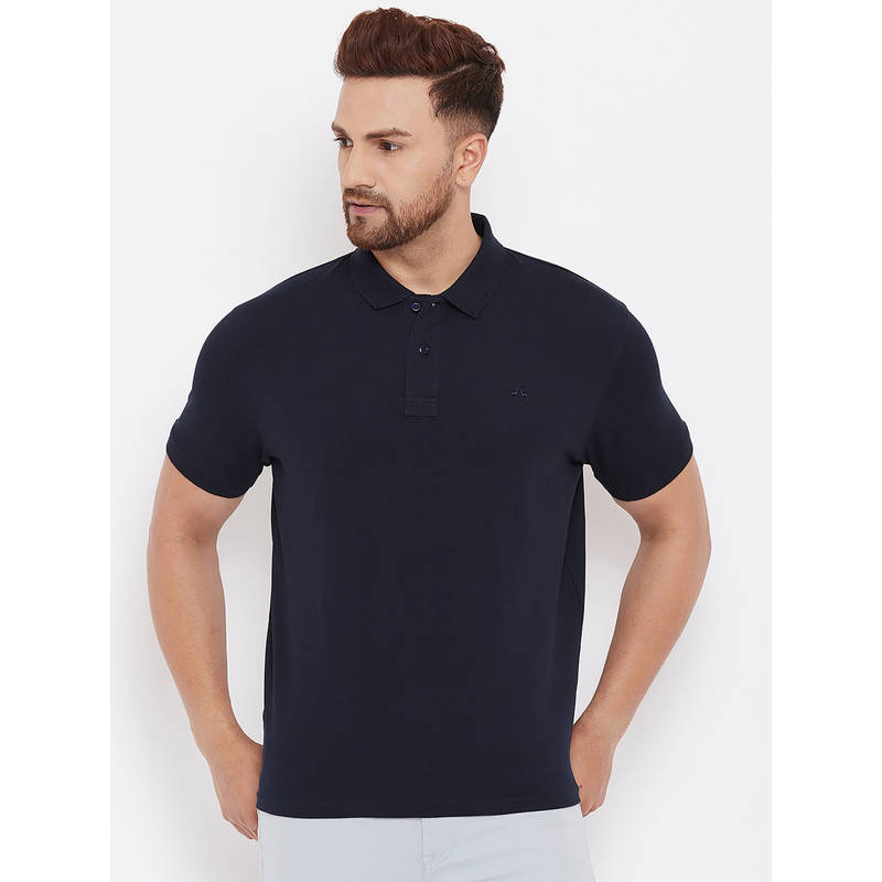 98 Degree North Navy Blue Polo T-Shirt (L)