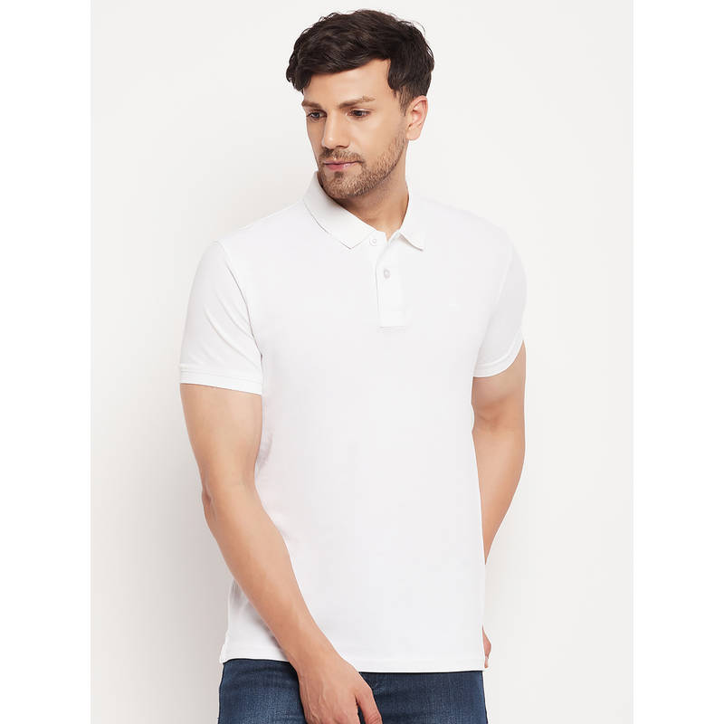 98 Degree North White Polo T-Shirt (M)