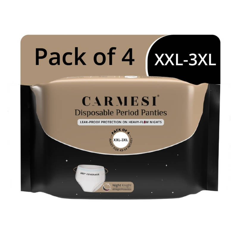 Carmesi Disposable Period Panties XXL-3XL, Leak-Proof Protection For Heavy-Flow Nights, 4 pcs