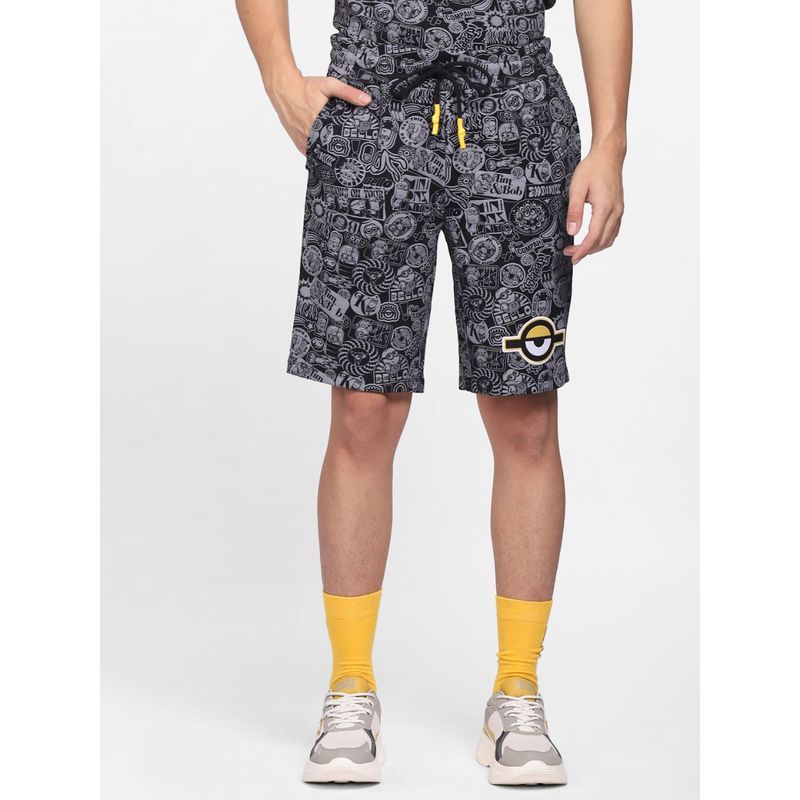 Jack & Jones Minion Black Printed Co-ord Shorts (S)