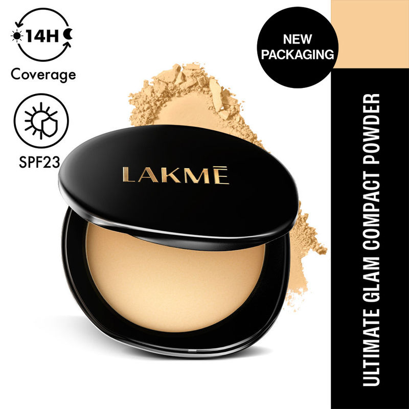 Lakme Ultimate Glam Compact, Skin Lightening Compact Powder With Vitamin B3 , Ivory Fair 01