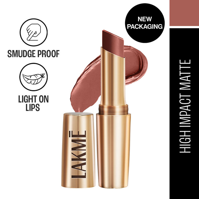 Lakme 9 To 5 Powerplay Priming Matte Lipstick For 16Hr Intense Matte , Nude Touch
