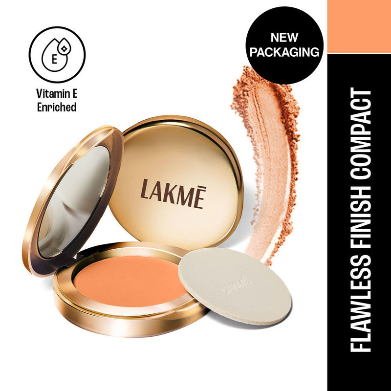 Lakme 9 To 5 Powerplay Matte Compact, Oil Control Formula, With Vitamin E , Apricot