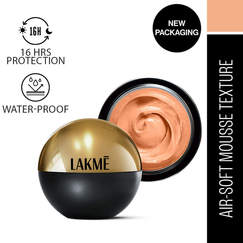 Lakme Xtraodin Airy Mattereal Mousse Foundation With SPF8, Waterproof, Lasts 16 Hr, 02 Rose Crème