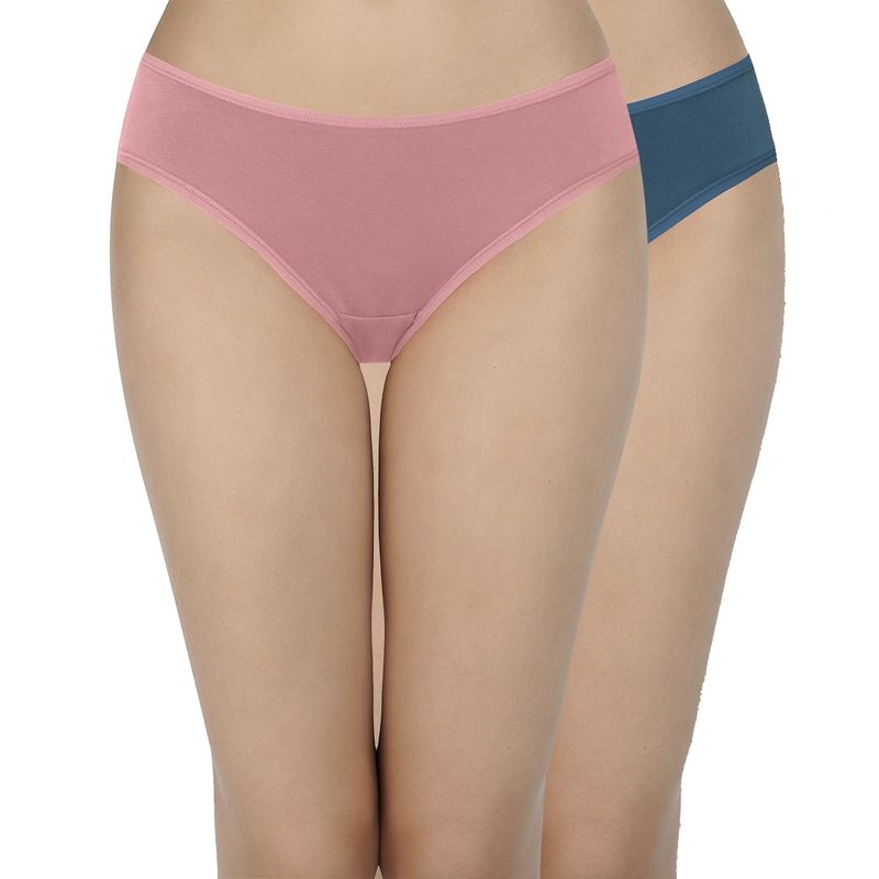 Amante Solid Low Rise Bikini Panties (Pack of 2) (M)
