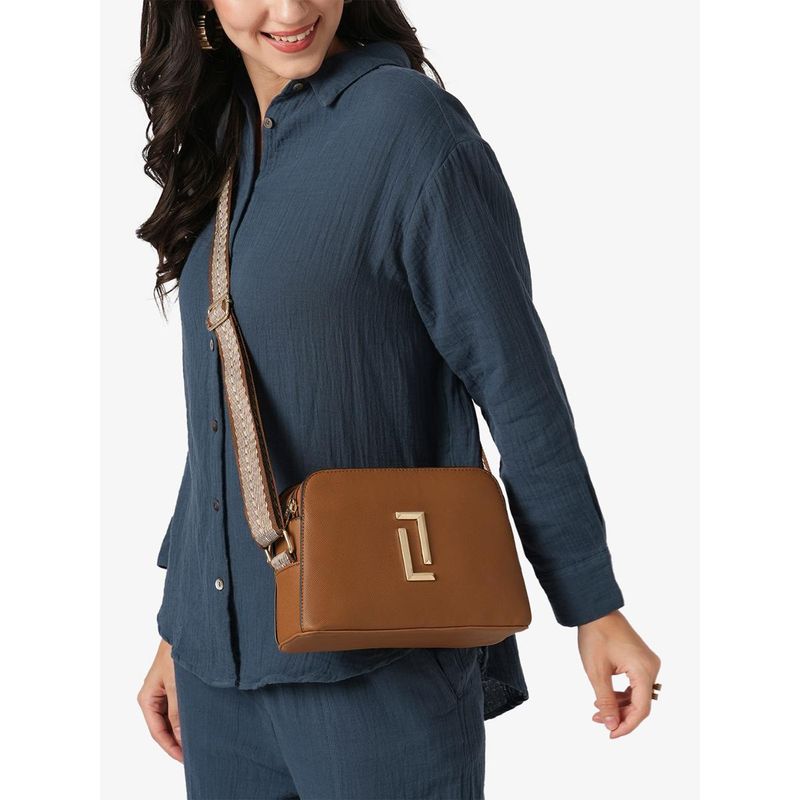 Buy Lavie Luxe Tan Women's Wayne 2C Sling Bag (M) Online